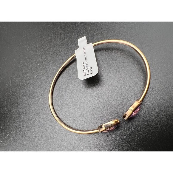 Cuff Bracelet with Purple Stones - Picture 3 of 5